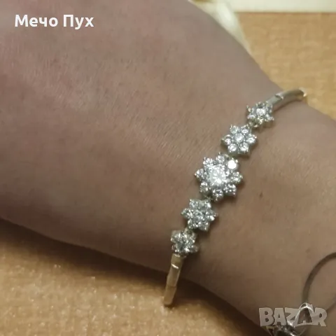 Сребърна гривна (318), снимка 5 - Гривни - 49935705