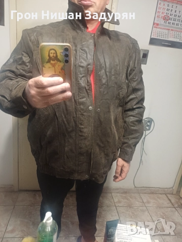 Кожено яке полушуба естествена кожа