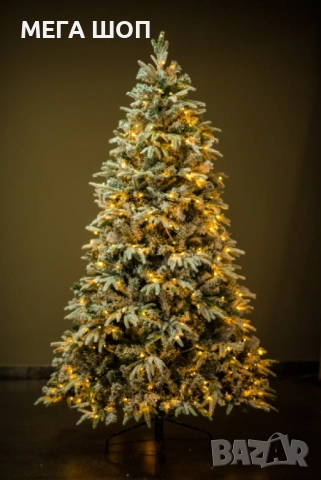 Коледна елха с вградени лампички по връхчетата, снимка 2 - Декорация за дома - 52586148