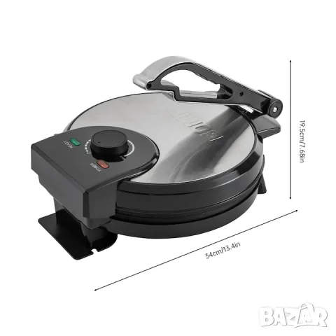 ПРОМО ! 1200 W Електрически уред за палачинки с двустранно нагряване ! , снимка 2 - Гофретници - 55755707