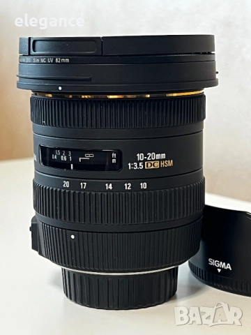 Обектив Sigma 10-20mm f/4-5.6 EX DC HSM за Nikon като НОВ*, снимка 3 - Обективи и филтри - 48095279