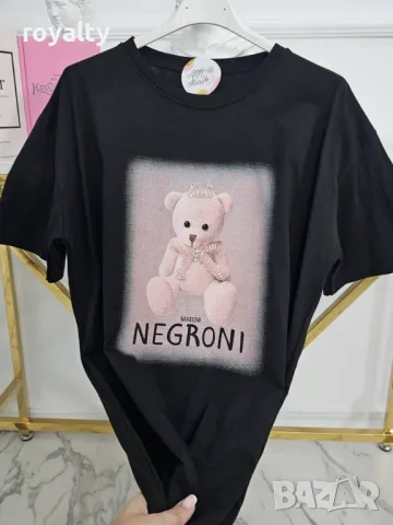 Памучни дамски тениски Два цвята , снимка 2 - Тениски - 49485040