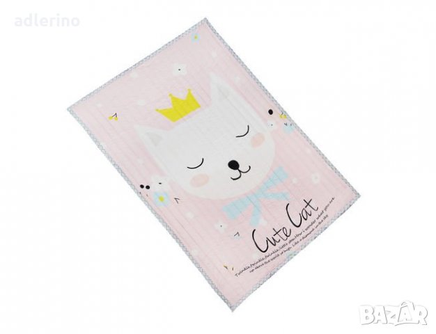 Детска игрална постелка мотив Сладко коте, 150х200 см, постелка за игра, килимче за игра