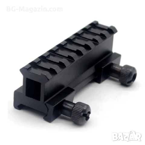 Повдигащ адаптер пикатини стойка уивър база за ловна въздушна пушка еърсофт оръжие сачми гладкоцевна, снимка 2 - Оборудване и аксесоари за оръжия - 51092292