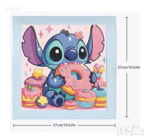 Стич stitch с поничка детски 5D гоблен диамантен картина мозайка за направа по схема с камъчета , снимка 3 - Други - 48593474
