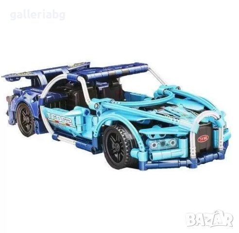 Голям конструктор на спортна кола Бугати Широн (Bugatti Chiron), снимка 2 - Конструктори - 41758174