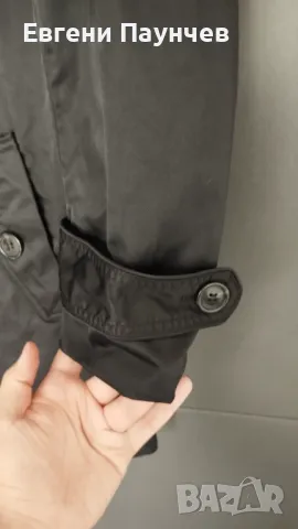 Мъжки Тренчкот шлифер H&M размер М черен цвят , снимка 3 - Якета - 50386845