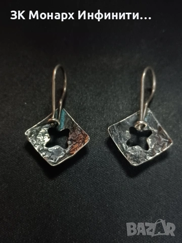 Сребърни обеци , снимка 2 - Обеци - 53567319