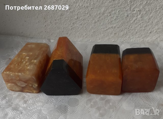 4 бр каталин бакелит, ваза моливник цвят кехлибар, стари, снимка 5 - Други - 34508993