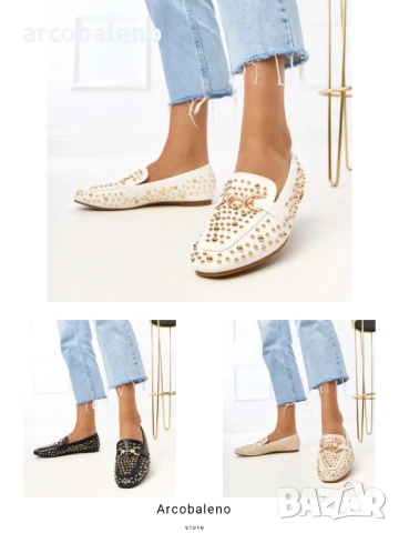 Дамски мокасини с шипове Lea, 3цвята 