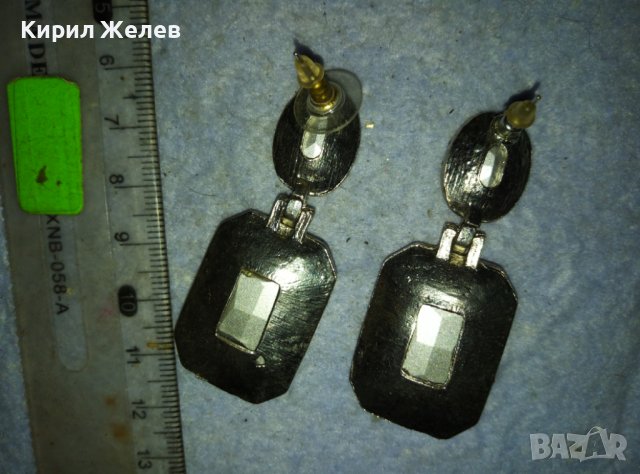 ЕФЕКТНИ БЛЕСТЯЩИ КРИСТАЛНИ СРЕБРИСТИ ВИНТИДЖ ОБЕЦИ 22402, снимка 4 - Обеци - 42090812