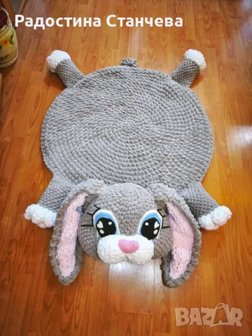 Плетен килим Заек, снимка 2 - Килими - 49562380