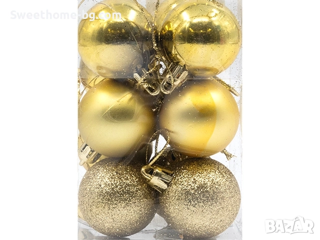 Коледни топки 4см. 12бр.