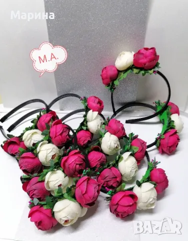 Китка за коса с божури,вариант 8, снимка 3 - Аксесоари за коса - 48152211