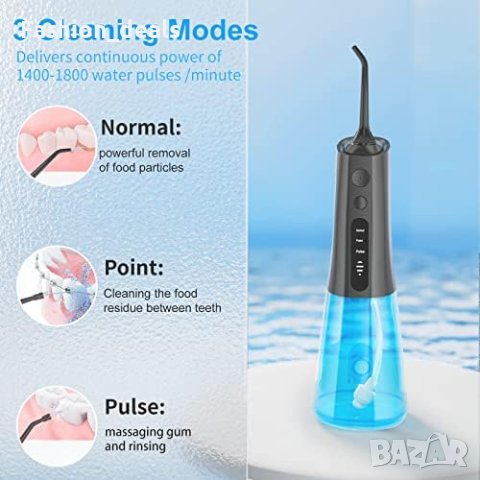 Нов Водоустойчив безжичен иригатор за устна кухина/Премахване зъбна плака/USB акумулатор, снимка 7 - Други - 41458596