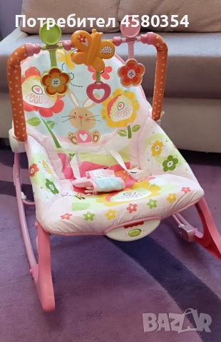 Бебешки шезлонг Fisher Price - розов, снимка 2 - Детски шезлонги - 52293350