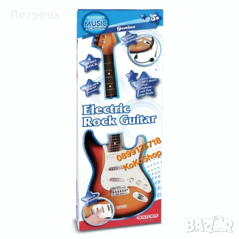 Детска електрическа китара с микрофон/детска китара/, снимка 2 - Музикални играчки - 48337758