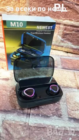 Ново поколение контакти Водоустойчиви Bluetooth 5.3 слушалки М10,2000 Mah батерия