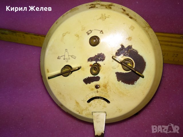 PETER MADE in GERMANY Стар КОЛЕКЦИОНЕРСКИ МЕХАНИЧЕН БУДИЛНИК ВИНТИДЖ РЯДЪК МОДЕЛ НЕМСКИ 43712, снимка 12 - Антикварни и старинни предмети - 44464963