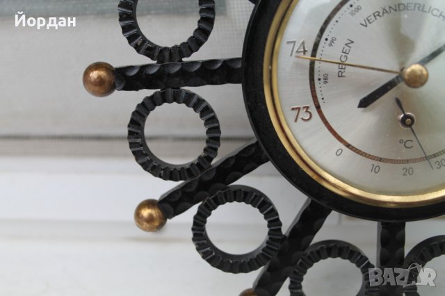 Немски термометър/барометър , снимка 5 - Антикварни и старинни предмети - 41209723