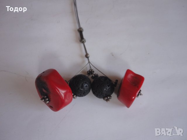 Уникално сребърно колие с корали 925, снимка 2 - Колиета, медальони, синджири - 41655072