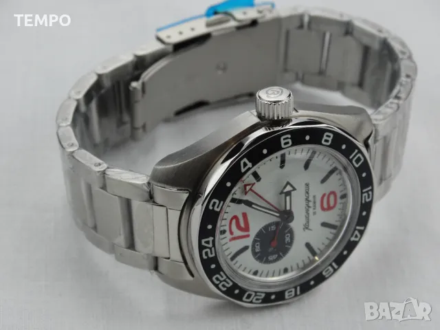 ВОСТОК КОМАНДИРСКИЕ АВТОМАТИЧЕН-GMT-FULL LUME  ref: 03099А, снимка 6 - Мъжки - 46851919