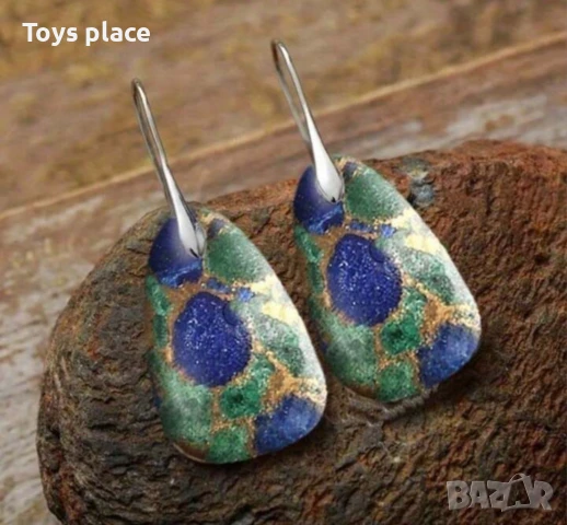 Разкошни бохемски геометрични висящи обеци, снимка 3 - Обеци - 51144116