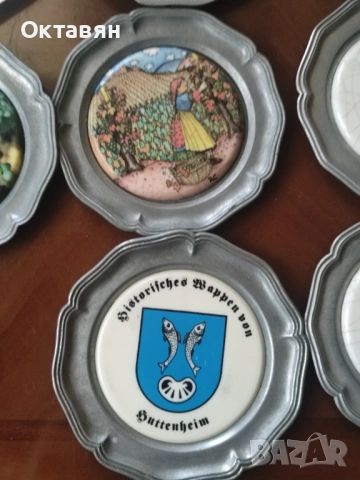 Калаени  чинийки за стена ,подложки за чаши, снимка 12 - Антикварни и старинни предмети - 53175569