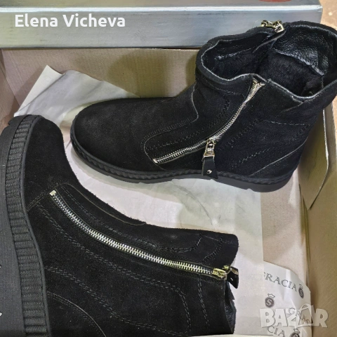 Чисто нови ежедневни български дамски боти от естествен велур