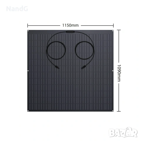 Гъвкав слънчев панел 2x240w монокристален, снимка 3 - Друга електроника - 53485501