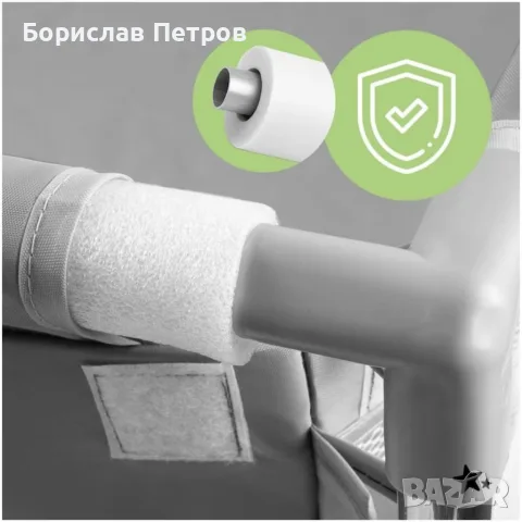 Голяма бебешка кошара за игра 150×180 см – обезопасен кът, сива, снимка 6 - Кошарки - 55805066