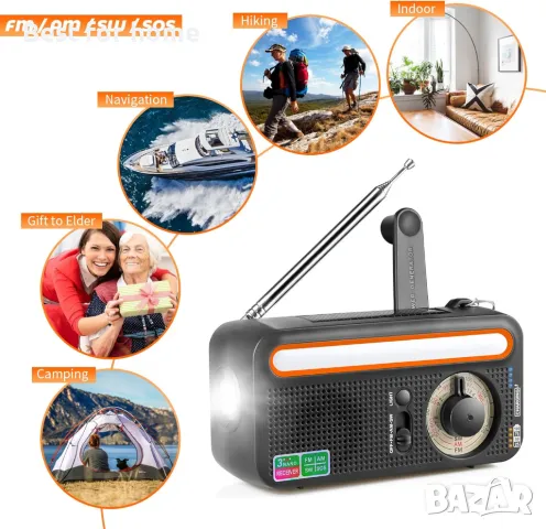 Guray Преносимо радио с манивела за спешни случаи , снимка 3 - Радиокасетофони, транзистори - 50054474