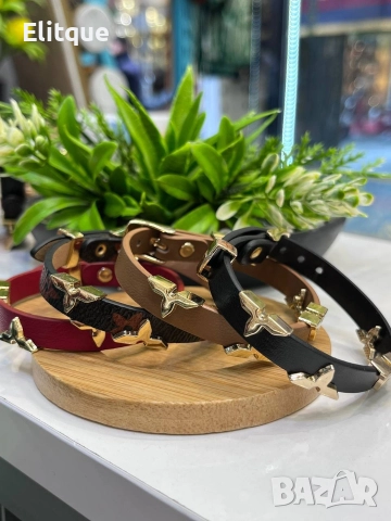 гривна от естествена кожа louis vuitton fendi prada 