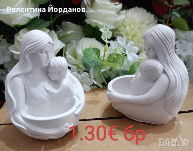 гипсови кашпи за вашите проекти за 8 март 