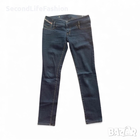 Дамски дънки Diesel Slim Leg с ниска талия, тъмносини, размер 28