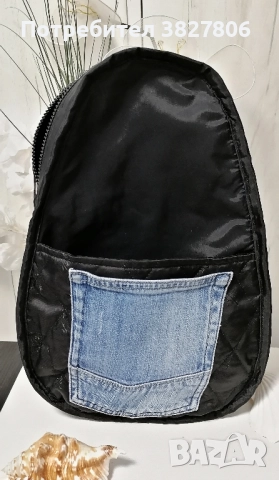 Ръчно изработена дънкова раница, снимка 7 - Раници - 51583911