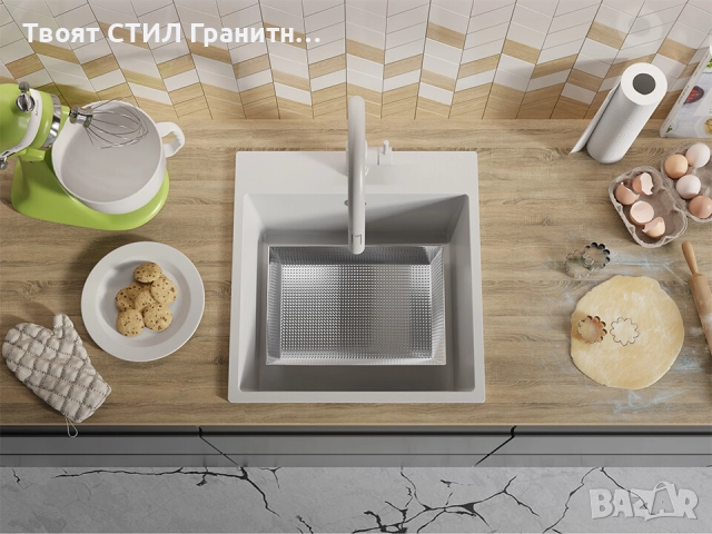 ПРОМО КОМПЛЕКТ – ВСИЧКО ЗА КУХНЯТА САМО ЗА 456 лв пълен комплект черен – мивка + смесител + си!, снимка 5 - Мивки - 51732052