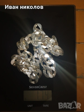 Масивен сребърен ланец, снимка 5 - Колиета, медальони, синджири - 53615586