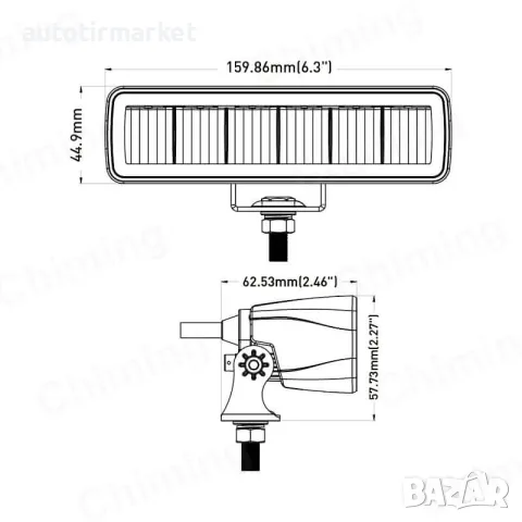 LED Халоген/Работна лампа с рефлектор 12 – 24V – T239, снимка 2 - Аксесоари и консумативи - 56051562