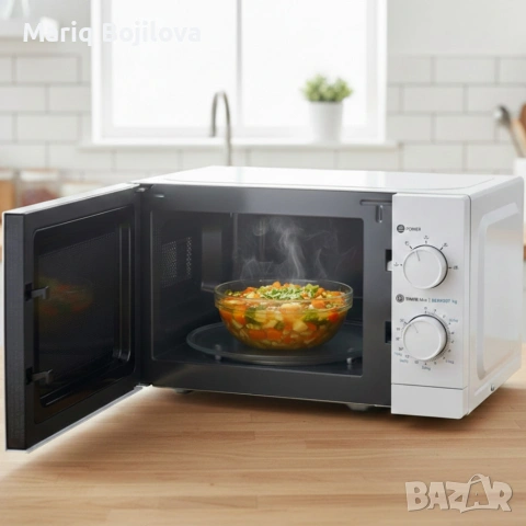 Микровълнова фурна MUHLER MO-5009 20L – 700W, механичен контрол, снимка 5 - Микровълнови - 53500181
