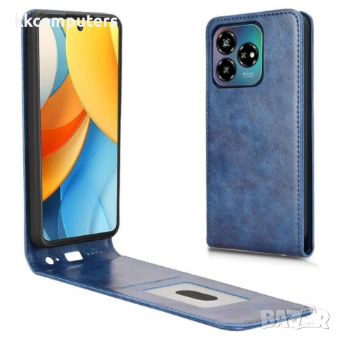 ZTE Axon 60 Lite / Blade V60 Design / Blade V60 Vita Magnetic/ Card Slot Кожен Калъф и Скрийн Протек, снимка 2 - Калъфи, кейсове - 50653463