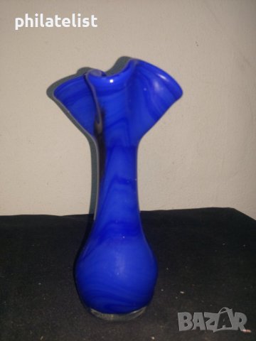 Ваза - Синьо стъкло №5, снимка 2 - Вази - 40699508