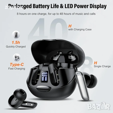 Слушалки с AI езиков превод, 48-часови Bluetooth 5.3 преводачи в реално време, снимка 5 - Слушалки, hands-free - 53169354