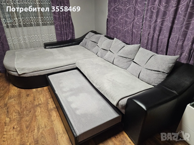 Голям ъглов диван - 100€, снимка 2 - Дивани и мека мебел - 53711180