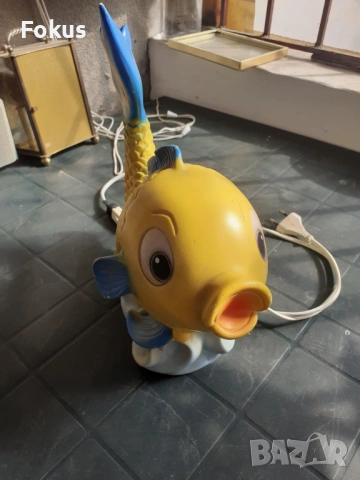 Уникална немска винтич каучукова лампа риба за детска стая, снимка 4 - Антикварни и старинни предмети - 53282204