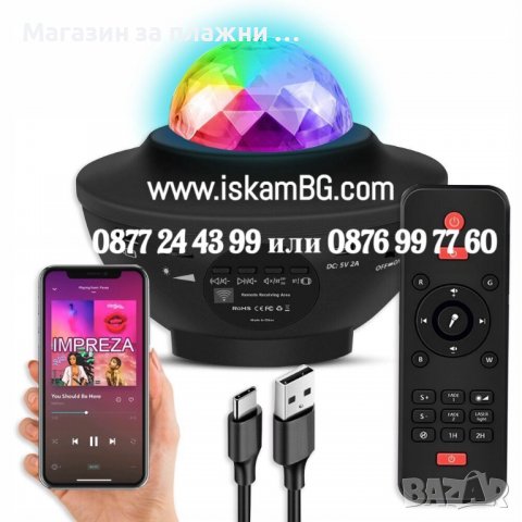 Звезден прожектор и колонка 2в1 - КОД 3853, снимка 14 - Детски нощни лампи - 39904428