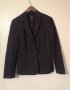 Ново черно сако с дълъг ръкав M 38 размер тънко райе, снимка 2
