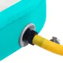 vidaXL Надуваем дюшек за гимнастика с помпа, 60x100x15 см, PVC, зелен, снимка 8