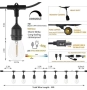 Водоустойчив гирлянд за външно осветление с 10 броя LED крушки, снимка 8