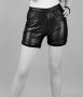 S/M къси черни кожени панталонки, снимка 2